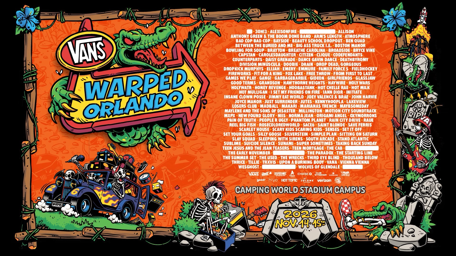 Vans Warped Tour Orlando — November 14-15, 2026